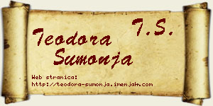 Teodora Šumonja vizit kartica